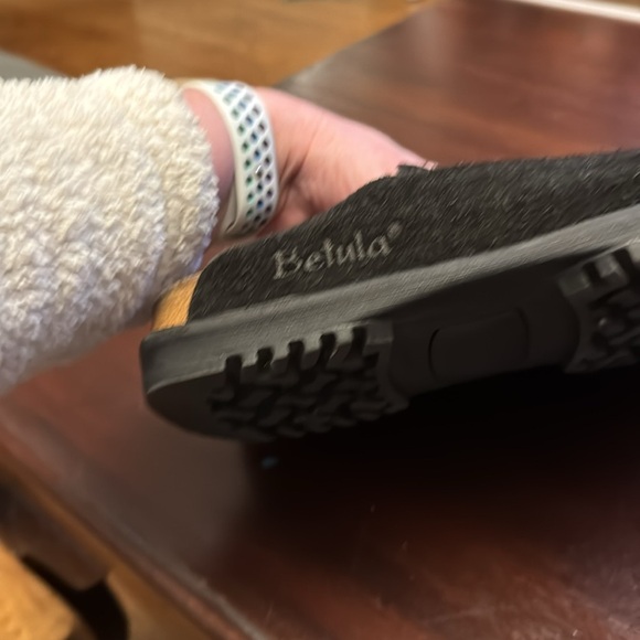 Betula Birkenstock black suede slip on mules size 41 - Picture 4 of 6